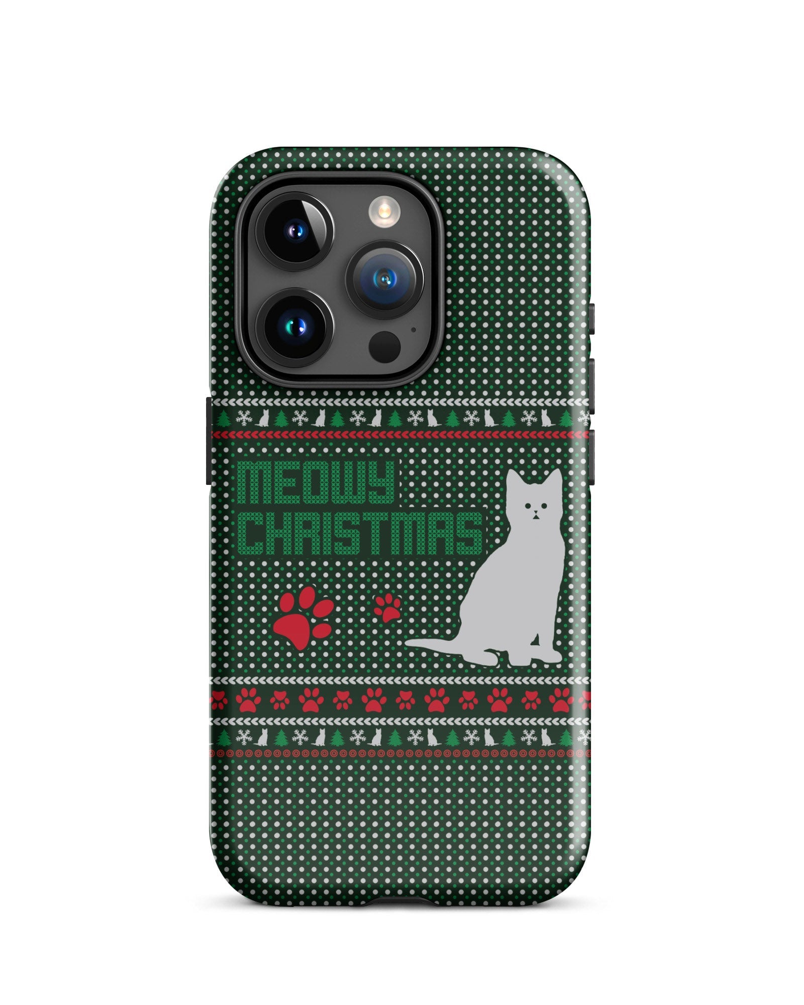 Meowy Christmas Cabin Case for iPhone®