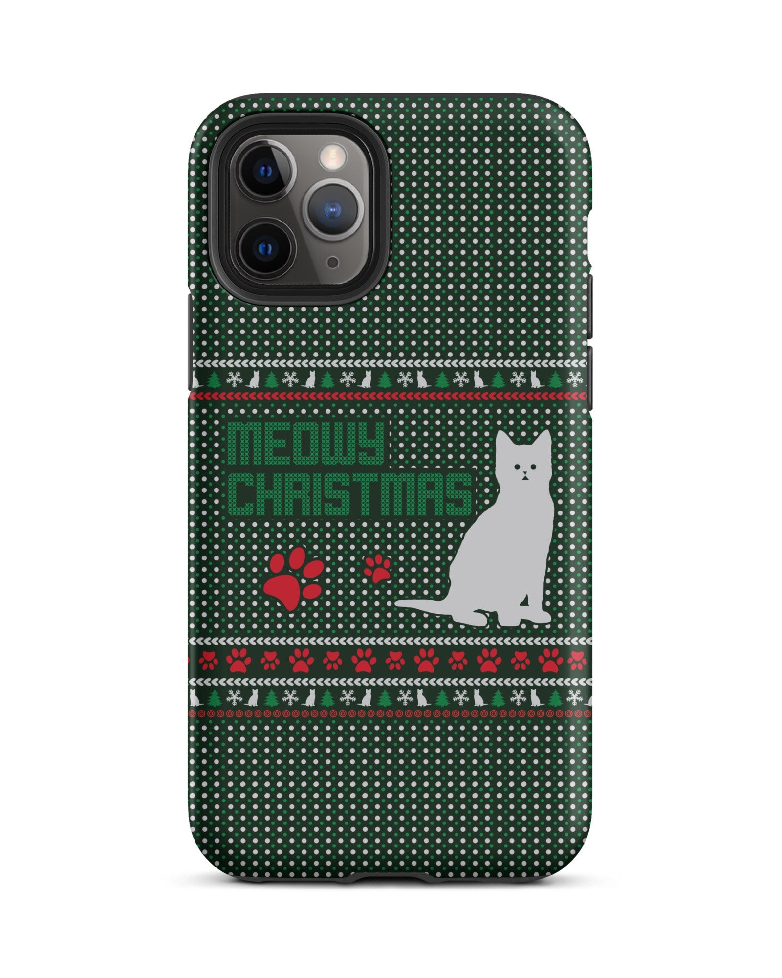 Meowy Christmas Cabin Case for iPhone®