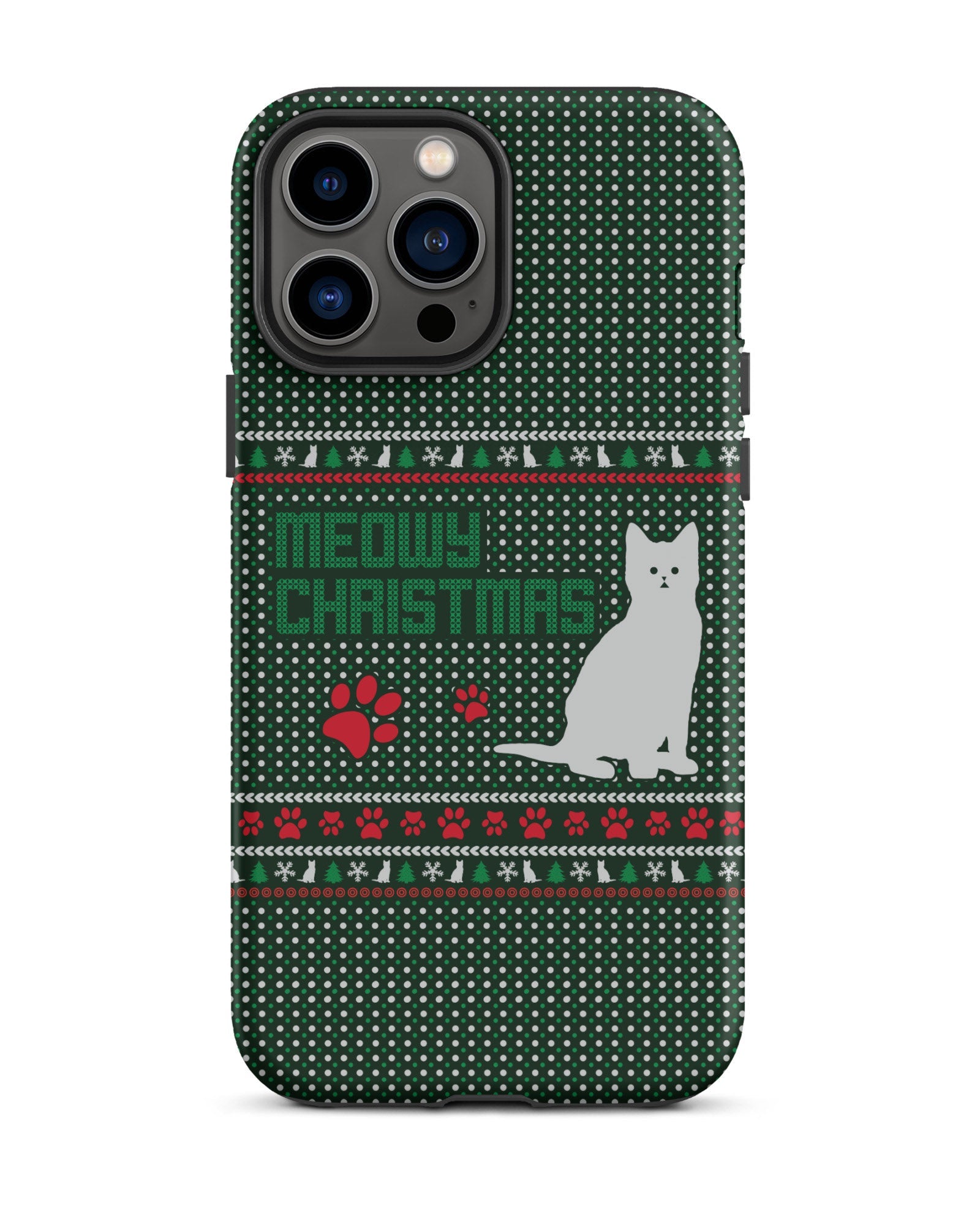 Meowy Christmas Cabin Case for iPhone®