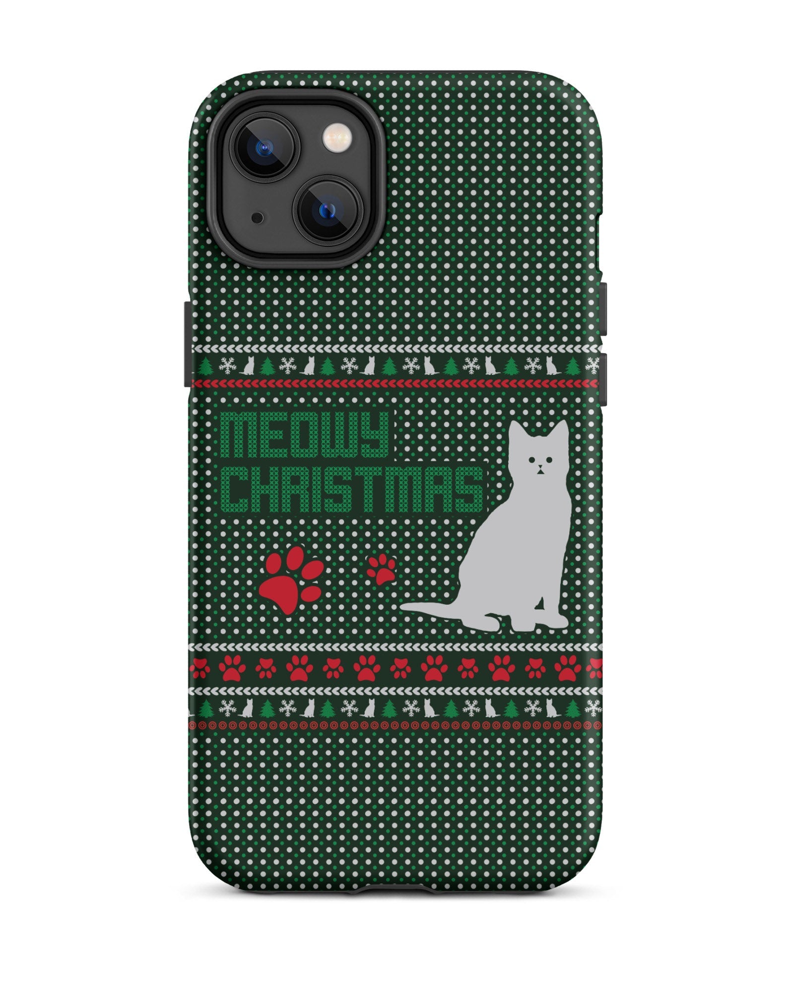 Meowy Christmas Cabin Case for iPhone®