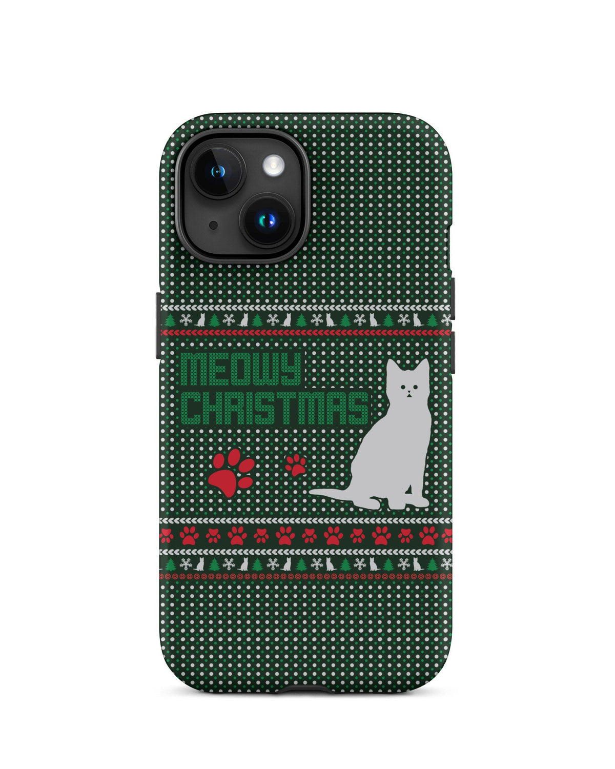 Meowy Christmas Cabin Case for iPhone®