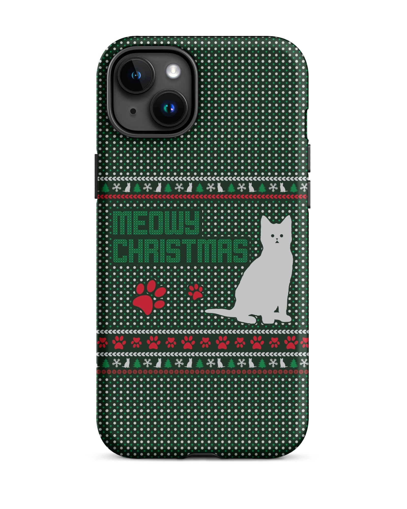 Meowy Christmas Cabin Case for iPhone®