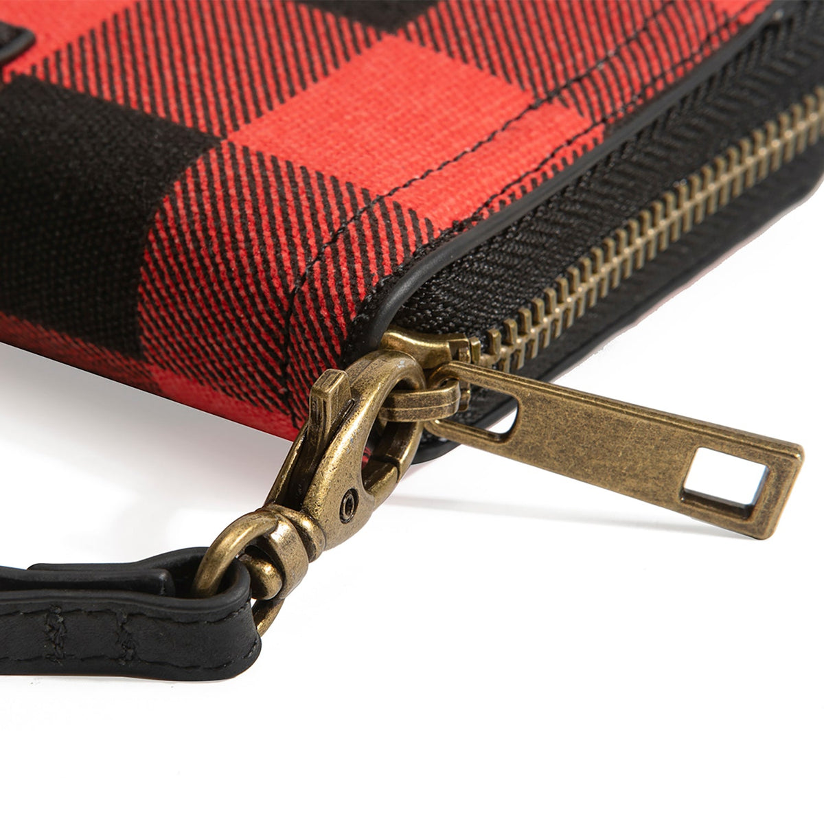 Red Check Luxe Clutch Wallet
