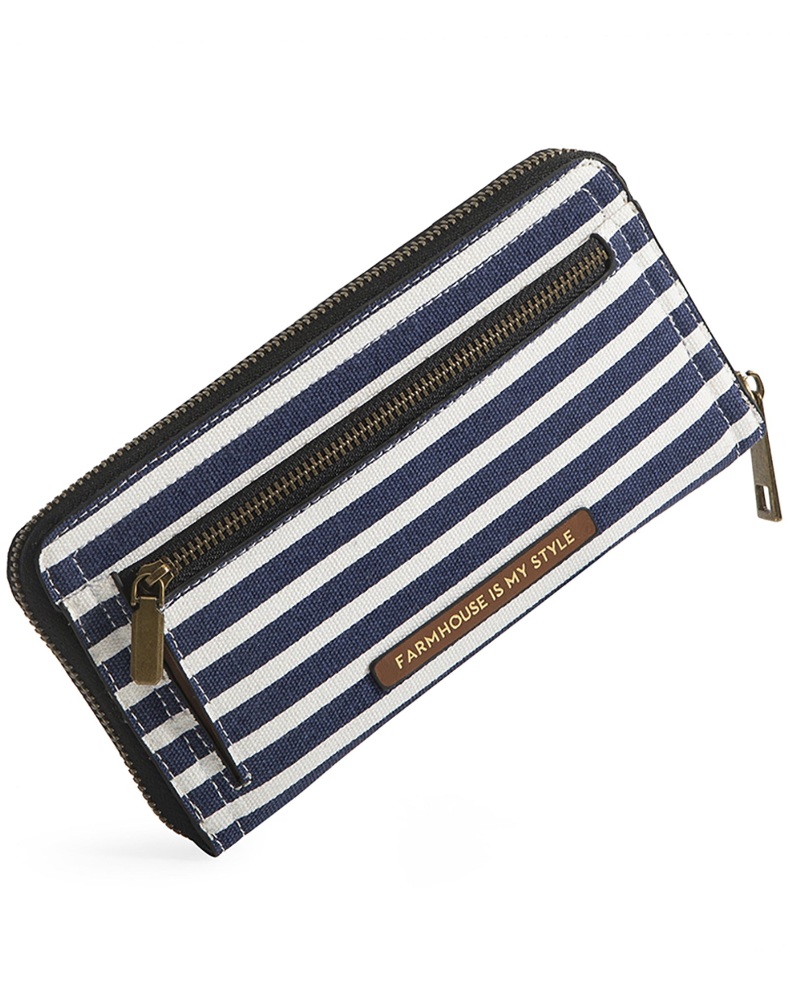 Navy Stripe Luxe Wallet