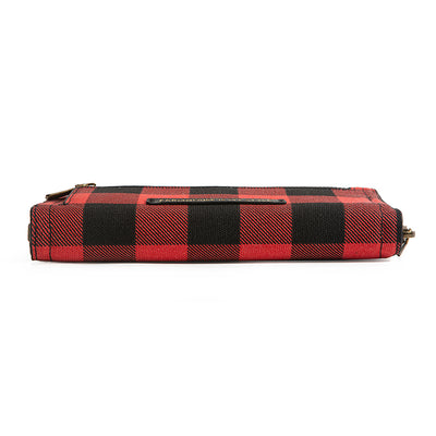 Red Check Luxe Clutch Wallet