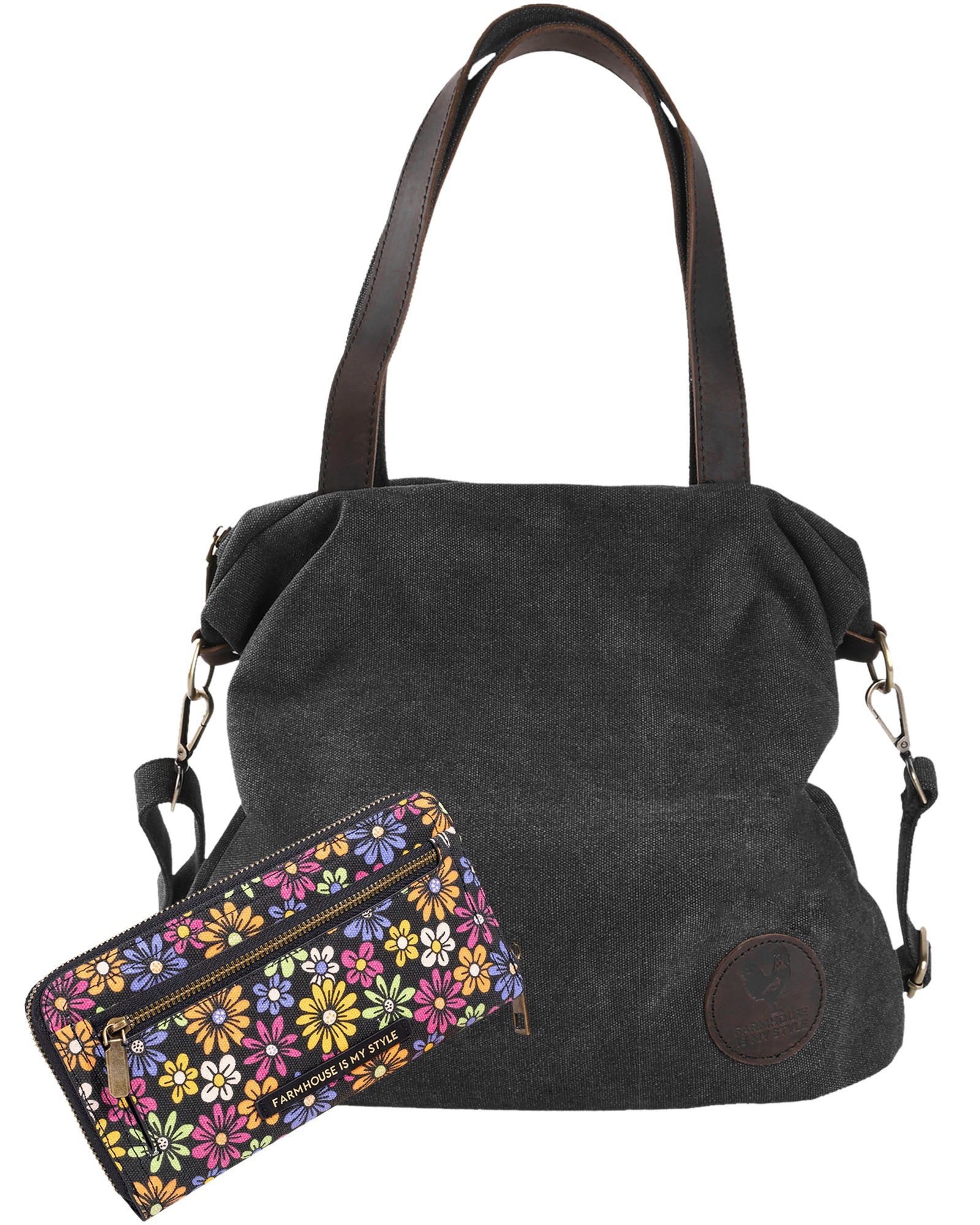 Charcoal Crossbody Lovers Lane Bag and Wallet Bundle