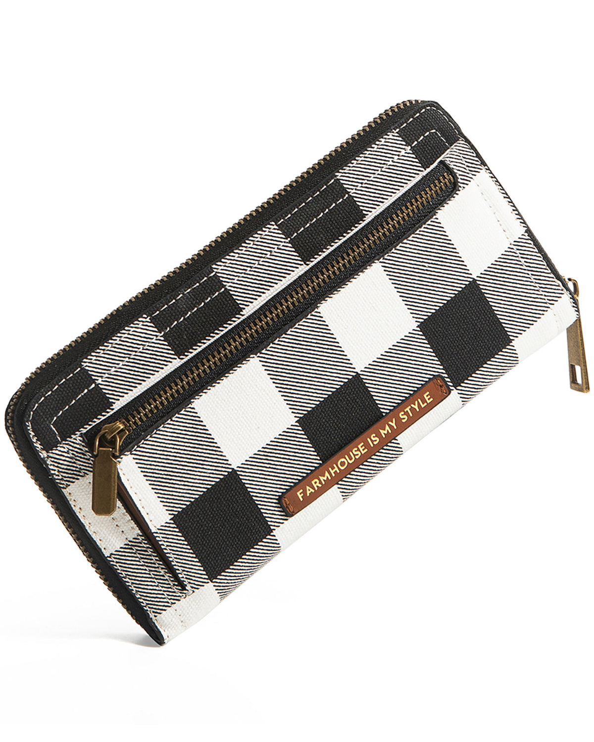White Check Luxe Wallet
